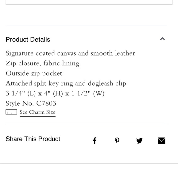 Coach Mini Court Backpack Bag Charm In
Signature Canvas - Picture 5 of 6